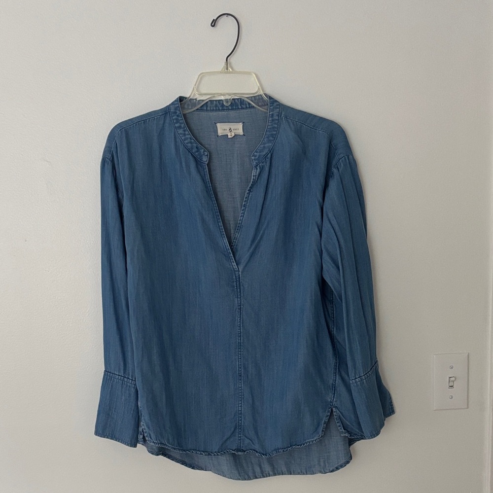 Casual Blue Women's Blouse